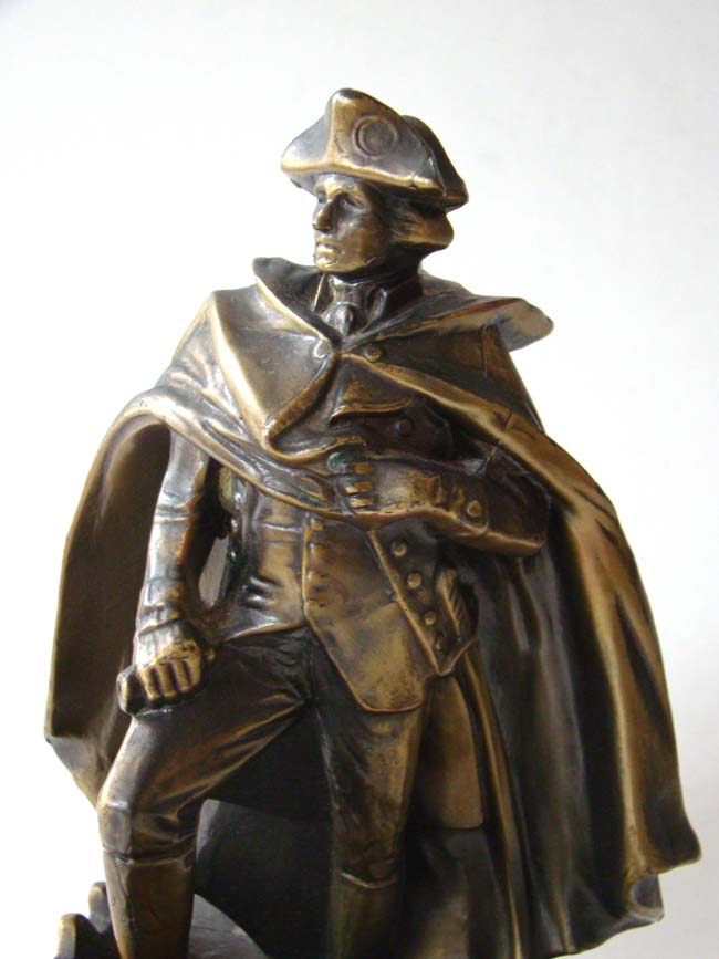 A RARE pair of 'mint' condition "Washington Crossing the Delaware" Bookends circa 1932